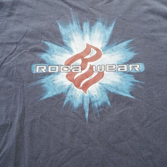 Rocawear Vintage 90s Y2K Long Sleeve Graphic Starburst T-Shirt Navy Men's 3XL - Picture 8 of 10